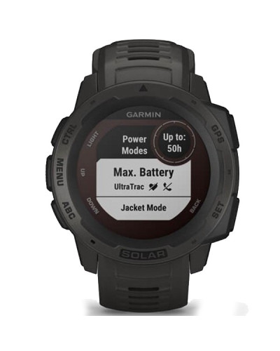Смарт-годинник Garmin Instinct Solar Graphite (010-02293-00)
