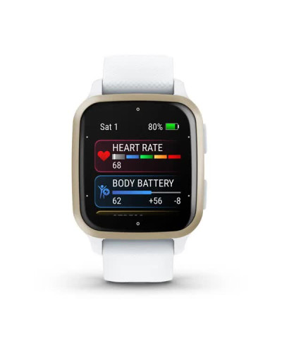 Смарт-годинник Garmin Venu Sq 2 – Music Edition Cream Gold Al. Bezel w. French Gray Case and S. Band (0010-02700-02/12)