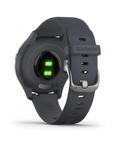 Смарт-годинник Garmin Vivomove 3s Silver Stainless Steel Bezel w. Granite Blue and Silicone B. (010-02238-00)