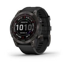 Смарт-годинник Garmin Fenix 7 Sapphire Solar Carbon Gray DLC Titanium with Black Band (010-02540-20/21)