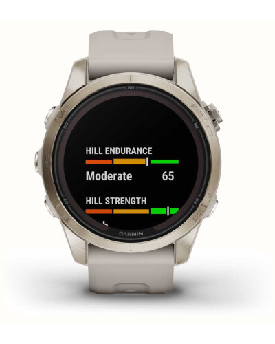 Смарт-годинник Garmin Fenix 7S Pro Sapphire Solar Soft Gold w. Light Sand Band (010-02776-14/15)