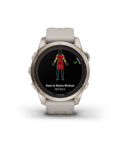 Смарт-годинник Garmin Fenix 7S Pro Sapphire Solar Soft Gold w. Light Sand Band (010-02776-14/15)