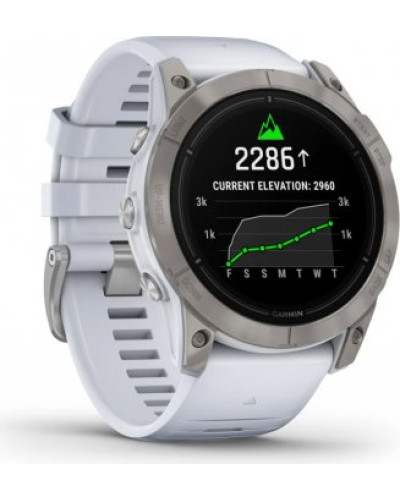 Смарт-годинник Garmin Epix Pro Gen 2 Sapphire 47mm Titanium w. Whitestone Band (010-02803-20/21)