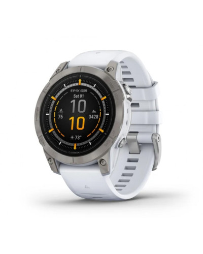 Смарт-годинник Garmin Epix Pro Gen 2 Sapphire 47mm Titanium w. Whitestone Band (010-02803-20/21)