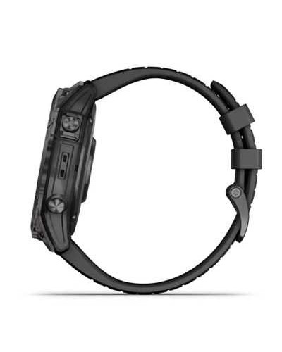 Смарт-годинник Garmin Fenix 7X Pro Sapphire Solar Carbon G. DLC Tit. with Black Band (010-02778-10/11)