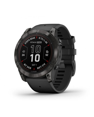 Смарт-годинник Garmin Fenix 7X Pro Sapphire Solar Carbon G. DLC Tit. with Black Band (010-02778-10/11)