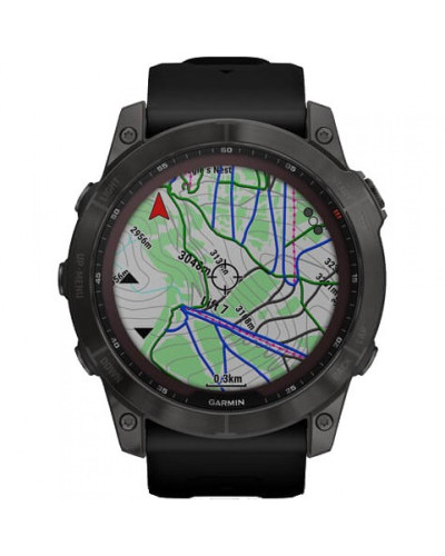 Смарт-годинник Garmin Fenix 7X Pro Sapphire Solar Carbon G. DLC Tit. with Black Band (010-02778-10/11)