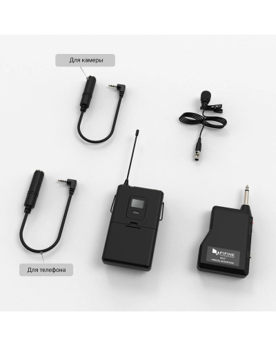 Мікрофон петличний бездротовий Fifine K037 black