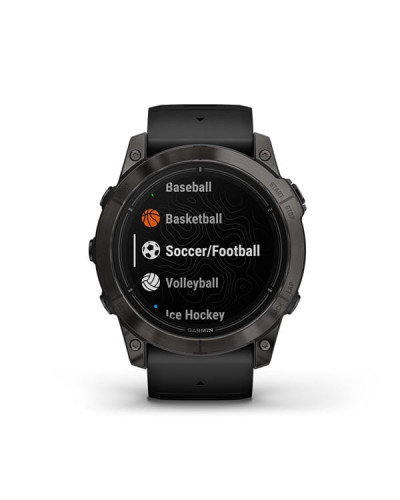 Смарт-годинник Garmin Epix Pro Gen 2 Sapphire 47mm Carbon G. DLC Tit. with Black Band (010-02803-10/11)