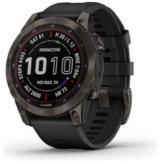 Смарт-годинник Garmin Fenix 7 Sapphire Solar Black DLC Titanium with Black Band (010-02540-34/35)