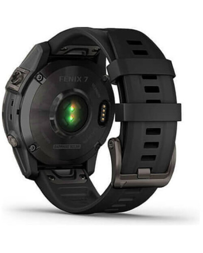 Смарт-годинник Garmin Fenix 7 Sapphire Solar Black DLC Titanium with Black Band (010-02540-34/35)