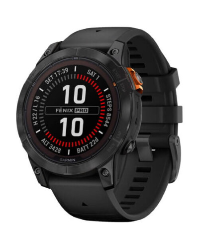 Смарт-годинник Garmin Fenix 7 Pro Sapphire Solar Carbon G. DLC Tit. with Black Band (010-02777-10/11)