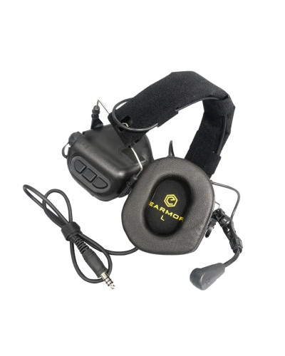 Тактичні навушники EArmor M32 MOD3 з мікрофоном black