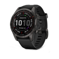 Смарт-годинник Garmin Fenix 7S Sapphire Solar Carbon G. DLC Titanium w. Black Band (010-02539-24/25)