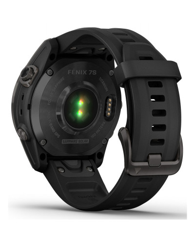 Смарт-годинник Garmin Fenix 7S Sapphire Solar Carbon G. DLC Titanium w. Black Band (010-02539-24/25)