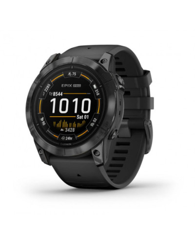 Смарт-годинник Garmin Epix Pro Gen 2 Sapphire 51mm Carbon G. DLC Tit. with Black Band (010-02804-00/01)