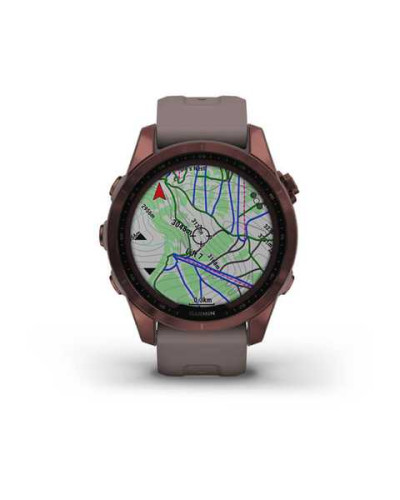 Смарт-годинник Garmin Fenix 7S Sapphire Solar Dark Bronze Titanium w. Shale G. Band (010-02539-28/29)