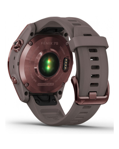 Смарт-годинник Garmin Fenix 7S Sapphire Solar Dark Bronze Titanium w. Shale G. Band (010-02539-28/29)