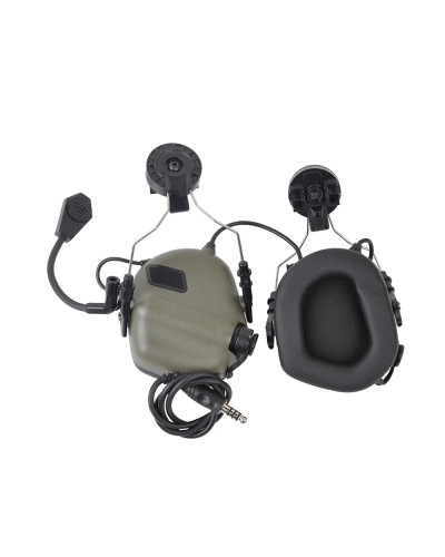 Тактичні навушники EArmor M32H MOD3 для шолома з мікрофоном green