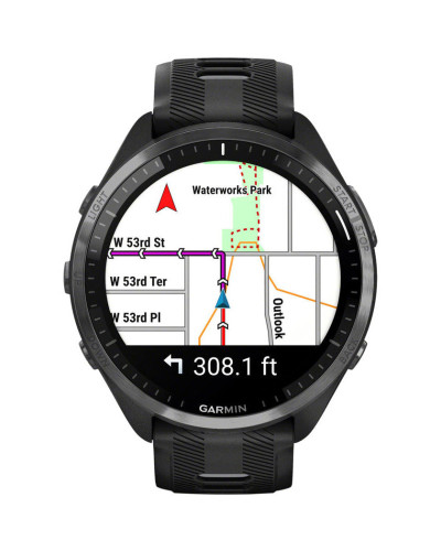 Спортивний годинник Garmin Forerunner 965 Carbon Gray Titanium Bezel w. Blk Case and Blk/Powder Gray S. Band (010-02809-00/10/8