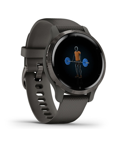 Смарт-годинник Garmin Venu 2S Slate Bezel with Graphite Case and Silicone Band (010-02429-10/00)