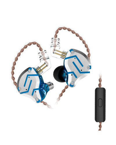 Навушники KZ ZS10 Pro з мікрофоном glare blue