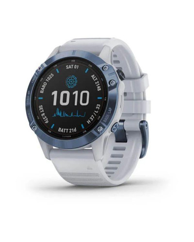 Смарт-годинник Garmin Fenix 6 Pro Solar Edition Mineral Blue with Whitestone Band (010-02410-19/18)