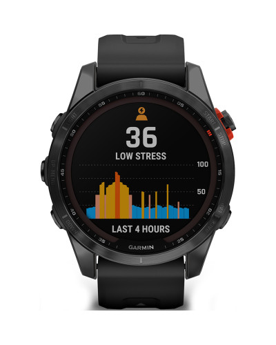 Смарт-годинник Garmin Fenix 7S Solar Slate Gray with Black Band (010-02539-12/13)