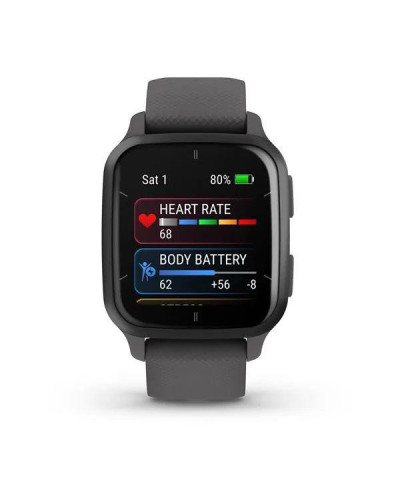 Смарт-годинник Garmin Venu Sq 2 Slate Aluminum Bezel with Shadow Gray Case and Silicone Band (010-02701-00/10)
