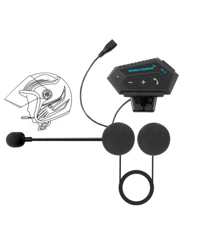 Bluetooth гарнітура для мотошлема BT12. IP67, Bluetooth 4.2