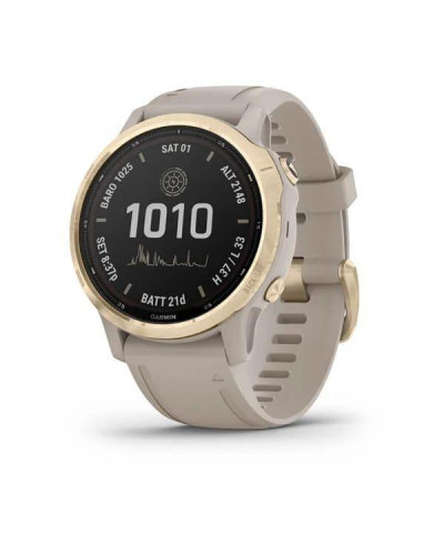 Смарт-годинник Garmin Fenix 6S Pro Solar Edition Light gold with light sand band (010-02409-11/10)