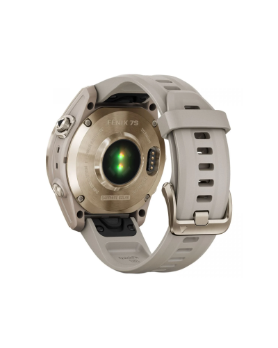 Смарт-годинник Garmin Fenix 7S Sapphire Solar C. Gold Titanium w. Light Sand Band (010-02539-20/21)
