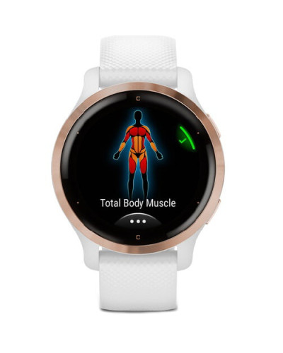 Смарт-годинник Garmin Venu 2S Rose Gold Bezel with White Case and Silicone Band (010-02429-13)