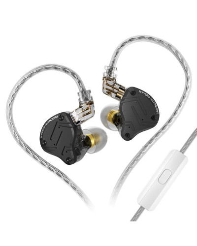 Навушники KZ ZS10 Pro X з мікрофоном black