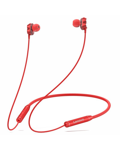 Навушники Lenovo HE08 red