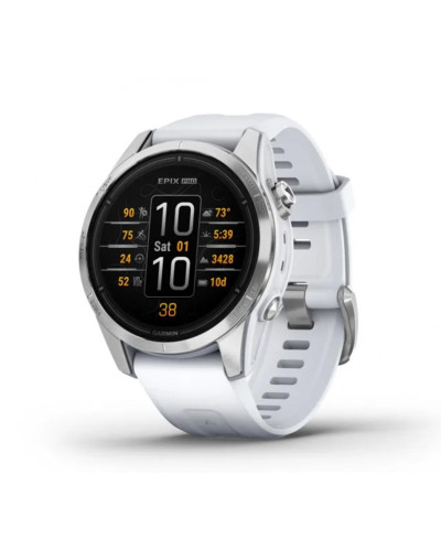 Смарт-годинник Garmin Epix Pro Gen 2 42mm Silver w. Whitestone Band (010-02802-00/01)