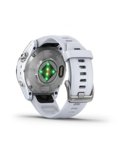 Смарт-годинник Garmin Epix Pro Gen 2 42mm Silver w. Whitestone Band (010-02802-00/01)