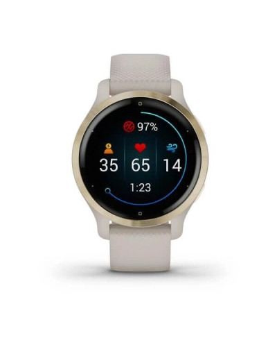 Смарт-годинник Garmin Venu 2S Light Gold Stainless Steel Bezel with Light Sand Case and Silicone Band (010-02429-01/11)