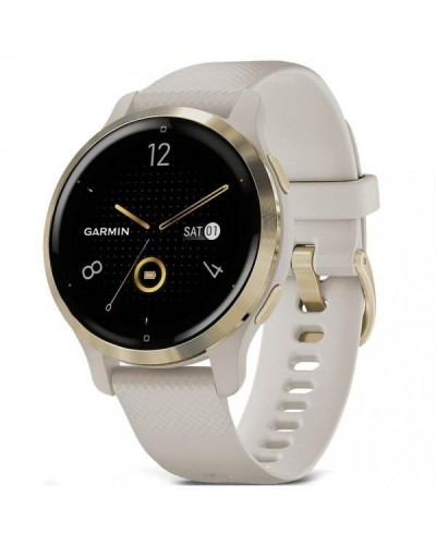 Смарт-годинник Garmin Venu 2S Light Gold Stainless Steel Bezel with Light Sand Case and Silicone Band (010-02429-01/11)