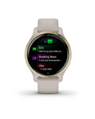 Смарт-годинник Garmin Venu 2S Light Gold Stainless Steel Bezel with Light Sand Case and Silicone Band (010-02429-01/11)