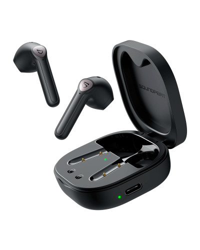 Навушники SoundPEATS TrueAir2+ black с беспроводной зарядкой кейса