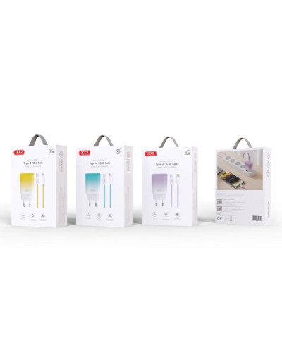 Сетевое Зарядное Устройство XO CE18 1Type-C PD/QC 30W Type-C to Lightning