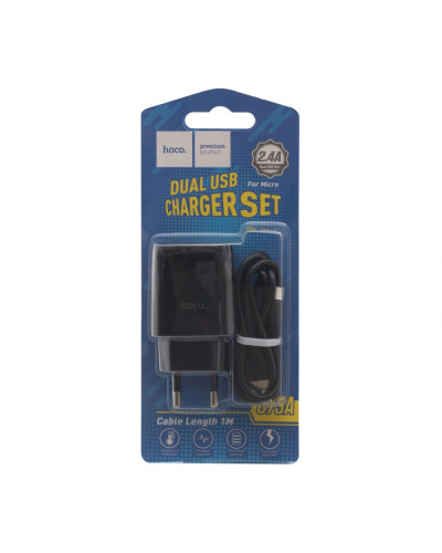 Сетевое Зарядное Устройство Hoco C73A 2USB Micro 2.4A