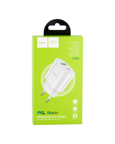 Сетевое Зарядное Устройство Hoco C95A Lineal PD 20W+QC3.0