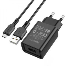 Сетевое Зарядное Устройство Borofone BA68A Micro 1USB 2.1A