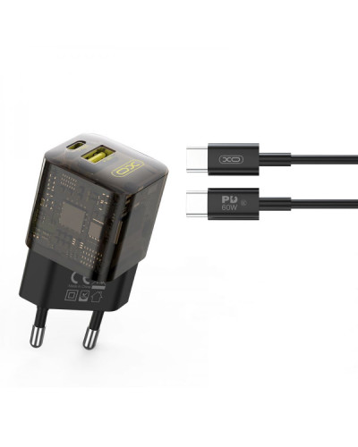 Сетевое Зарядное Устройство XO CE05 PD30W+QC3.0 Type-C to Type-C