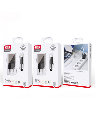 Сетевое Зарядное Устройство XO CE05 PD30W+QC3.0 Type-C to Type-C
