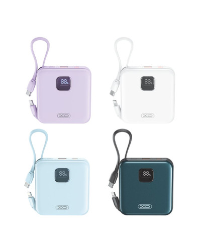 Power Bank XO PR235 22.5W with built-in iP and TYPE-C cable 10000 mAh