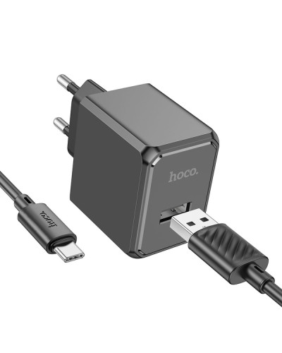 Сетевое Зарядное Устройство Hoco CS11A 1USB 2.1A+USB to Type-C