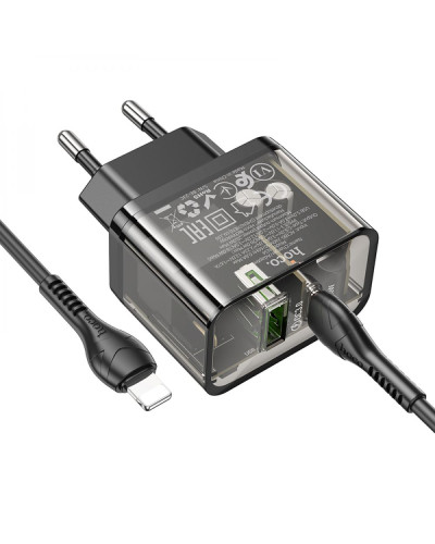 Сетевое Зарядное Устройство Hoco N34 Dazzling PD20W+QC3.0 Type-C to Lightning